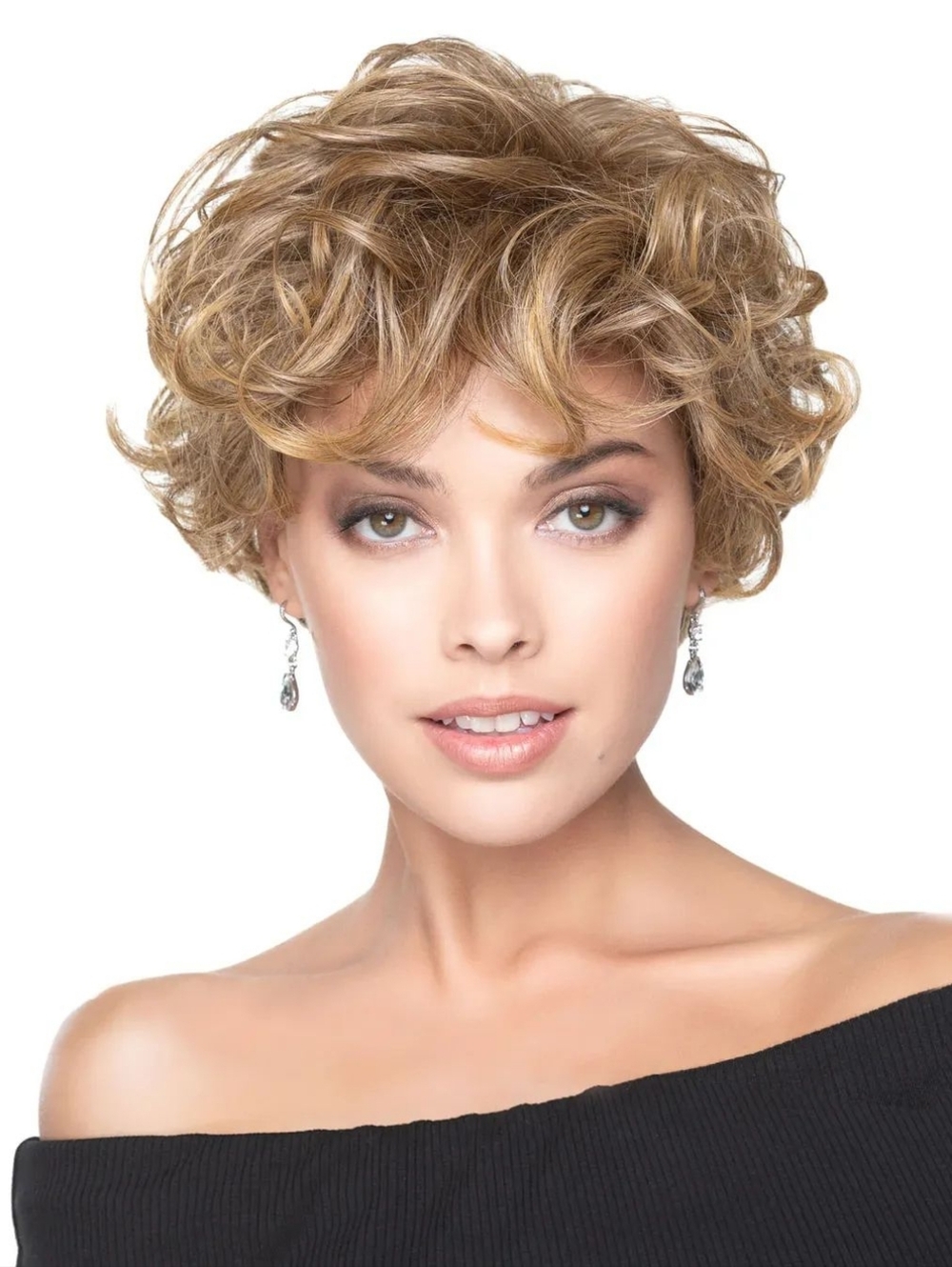 Tressallure Modern Curl - Short Curly Wig in Light Honey Blonde